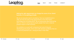 Desktop Screenshot of leapfrogsearch.com